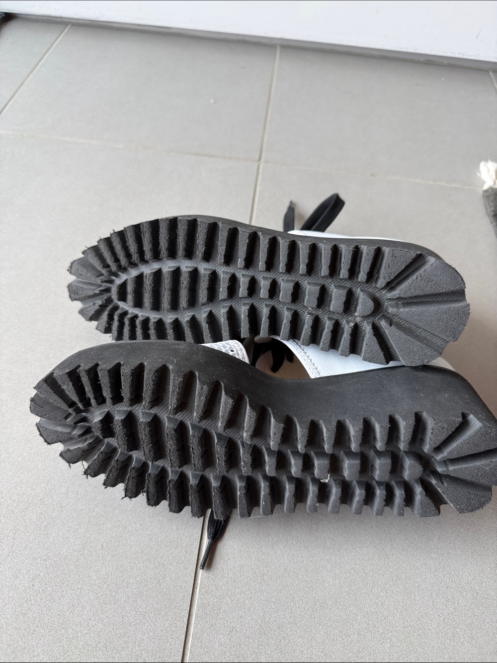 Black White Platform Lace-Up Women's Shoes by All Black - Picture 5 of 6